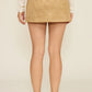 Nia Faux Suede Skirt- Tan