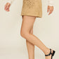 Nia Faux Suede Skirt- Tan