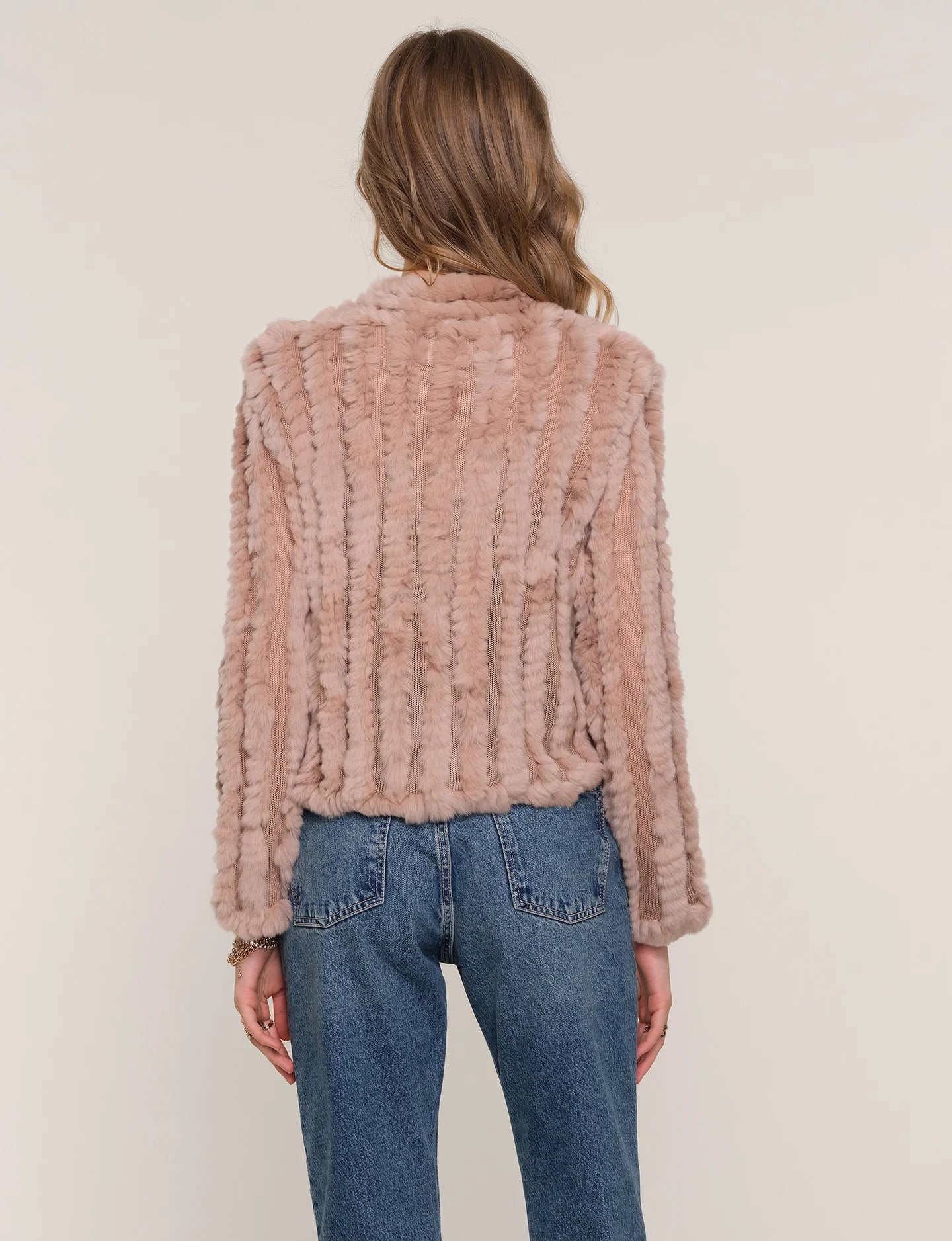 Rosa Fur Jacket- Biscuit