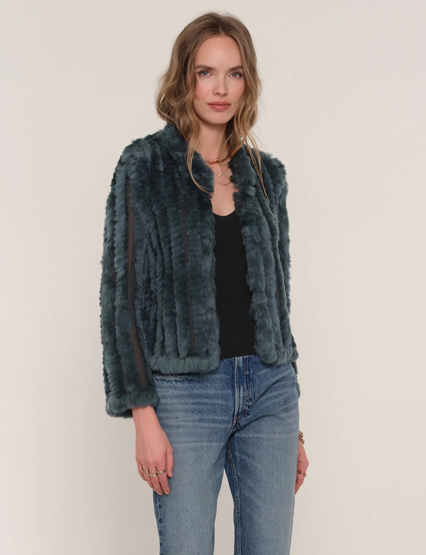 Rosa Fur Jacket- Jungle