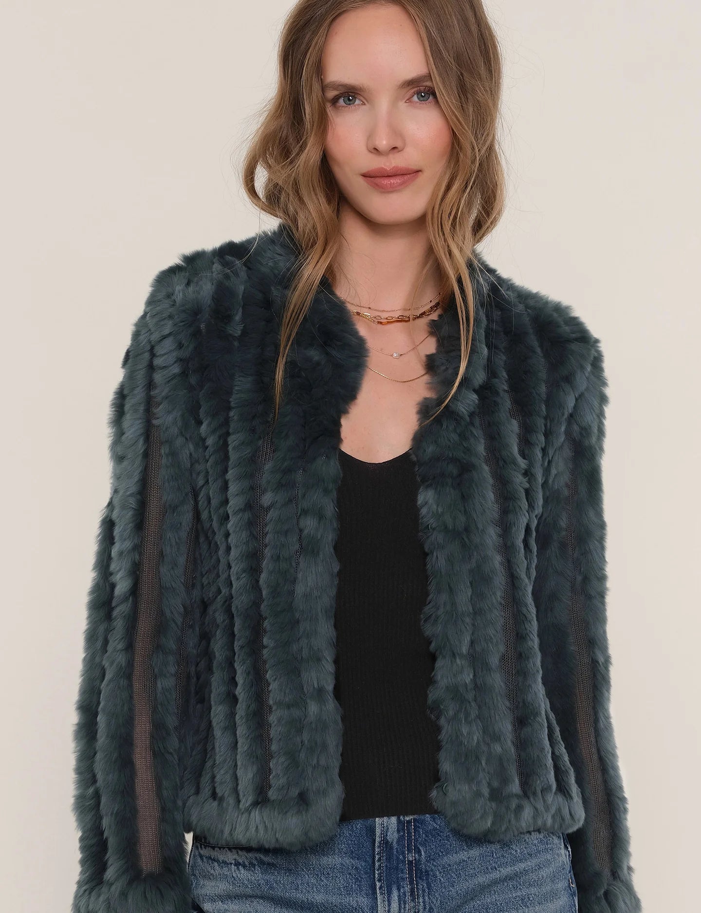 Rosa Fur Jacket- Jungle