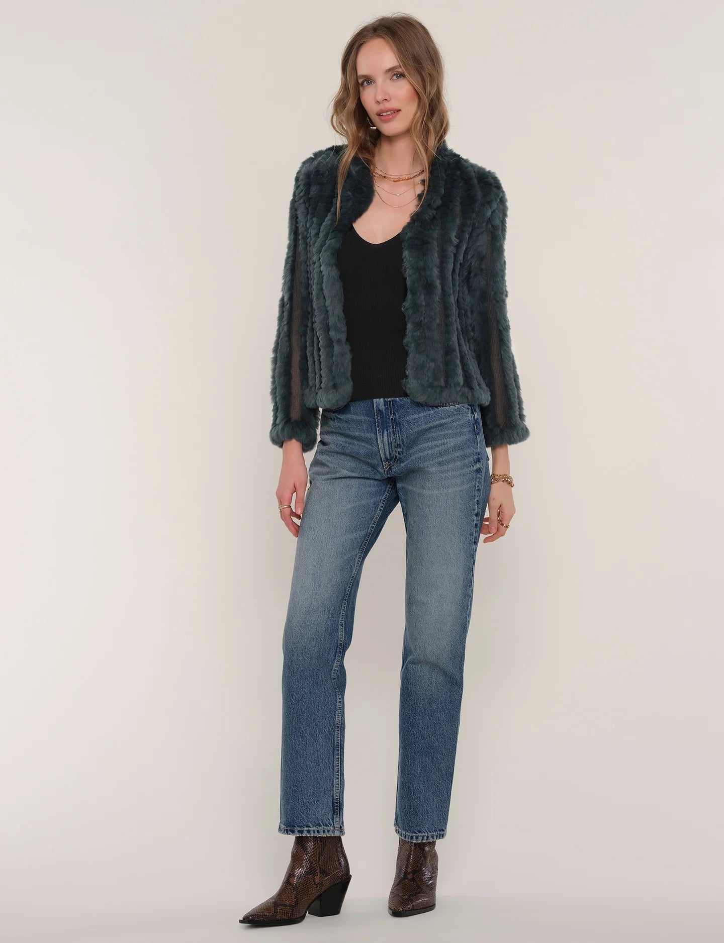 Rosa Fur Jacket- Jungle