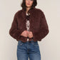 Deline Faux Fur Jacket- Mocha