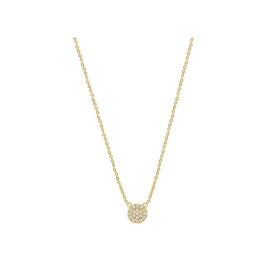 Pave Circle Drop Necklace