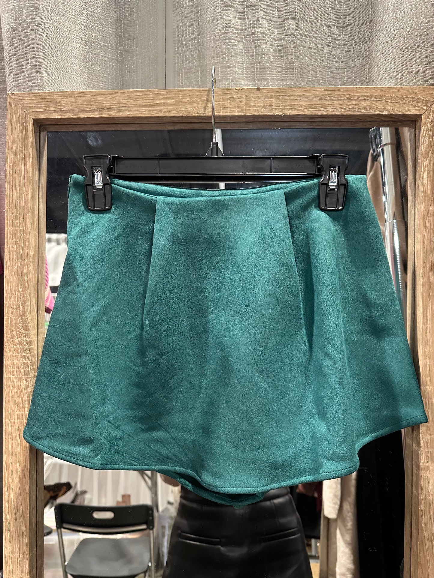 As Always Mini Skort- Green Suede