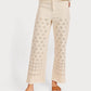 Clear Eyes Eyelet Pants- Cream