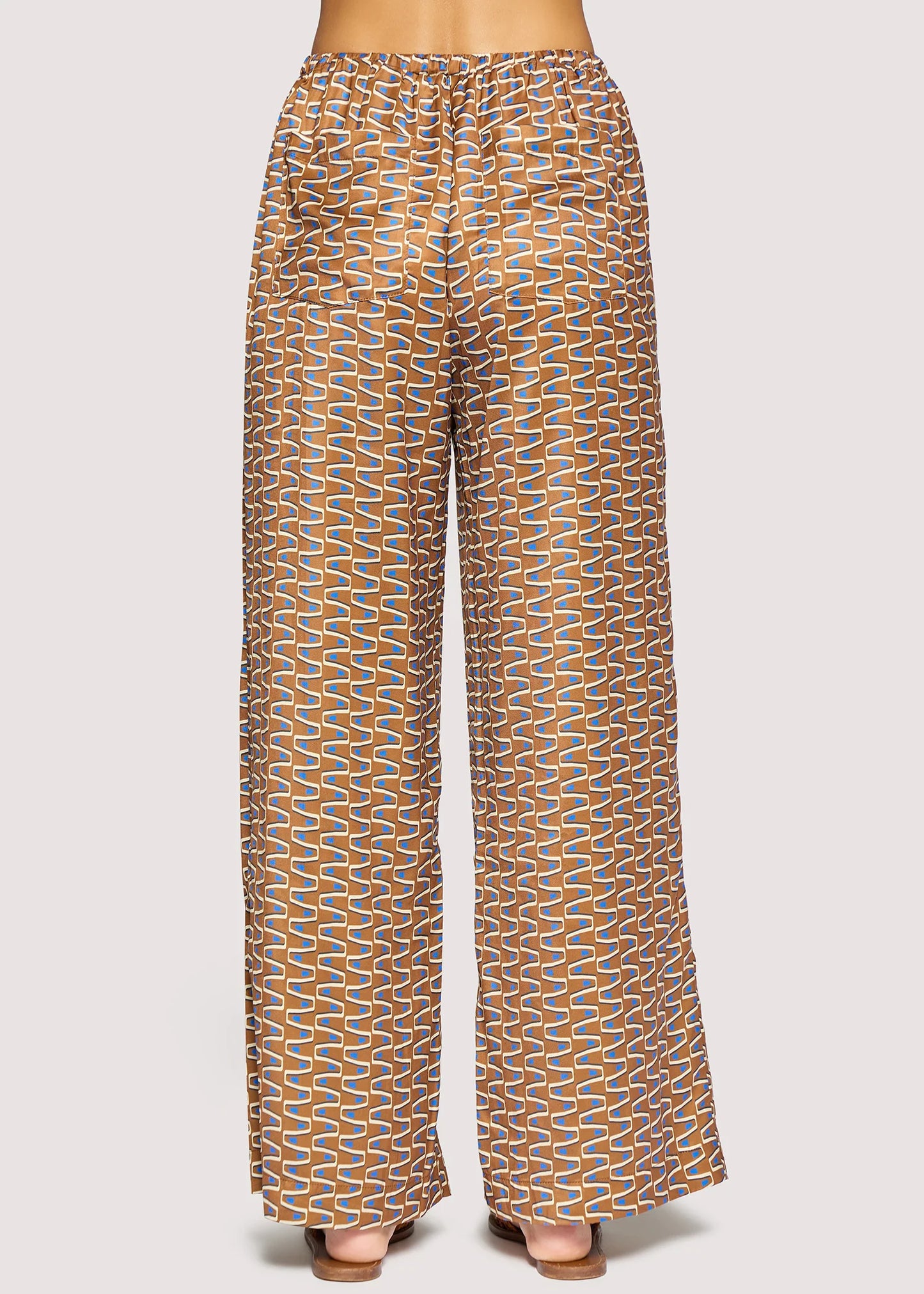 Nights in Capri Pants- Brown Multi