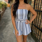 Mandy Stripe Belted Romper