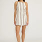 Aurelia Mini Dress- White/Brown
