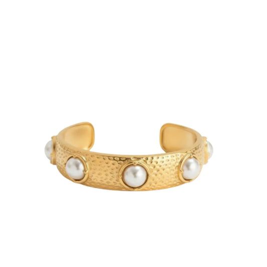 Maverick Cuff Bracelet- Pearl
