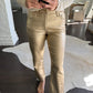 Charlotte (Gold) HR Wide Leg Denim- Gold