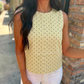Luna Polka Dot Top- Dessert Yellow