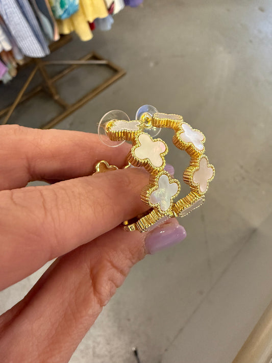 Clover Hoop Earrings