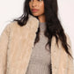 Martha Faux Fur Jacket- Nougat/Taupe