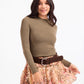 Ronan Crewneck Top- Olive