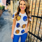 Football Fever Tee- Royal & Gold
