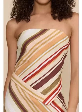 Kenzie Scarf Top- Multi Stripe