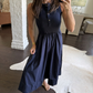 Henley Maxi Dress- Navy