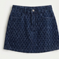 Diamond Denim Skirt- Blue