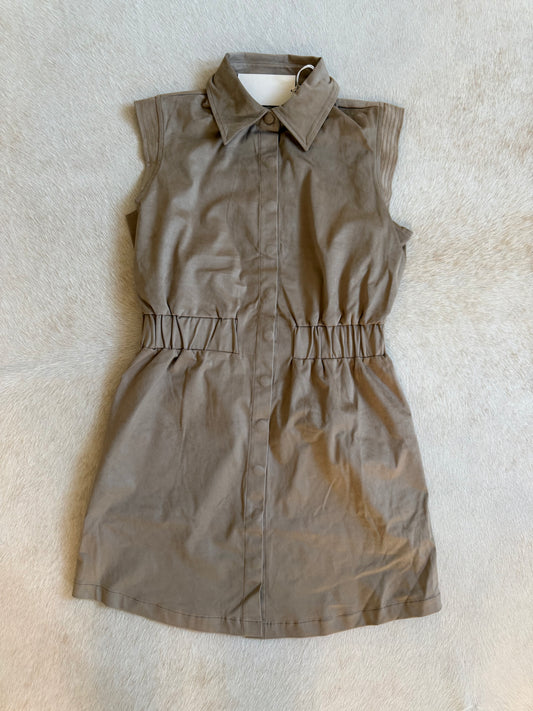 Ellie Suede Mini Dress- Sand