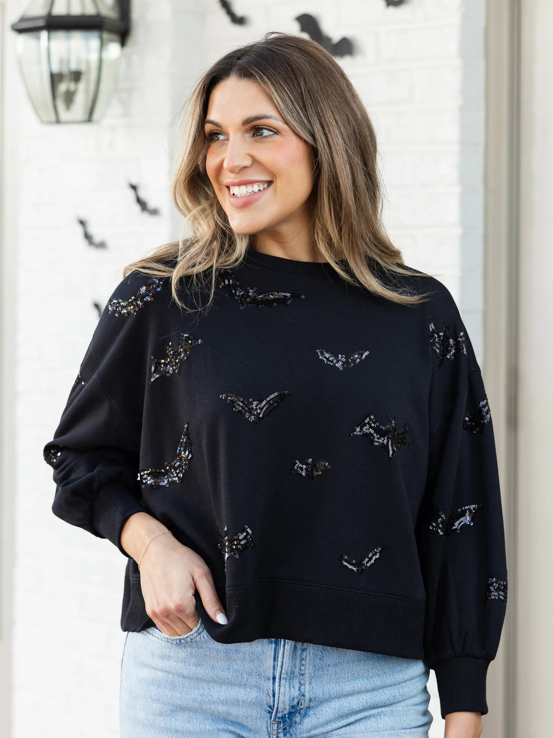 Millie Bats Sweatshirt- Black