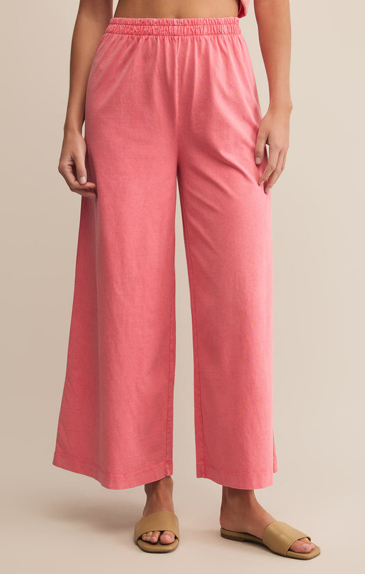 Z Supply Scout Jersey Flare Pant- Sunset Pink