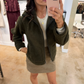 Dena Faux Shearling Zip Up