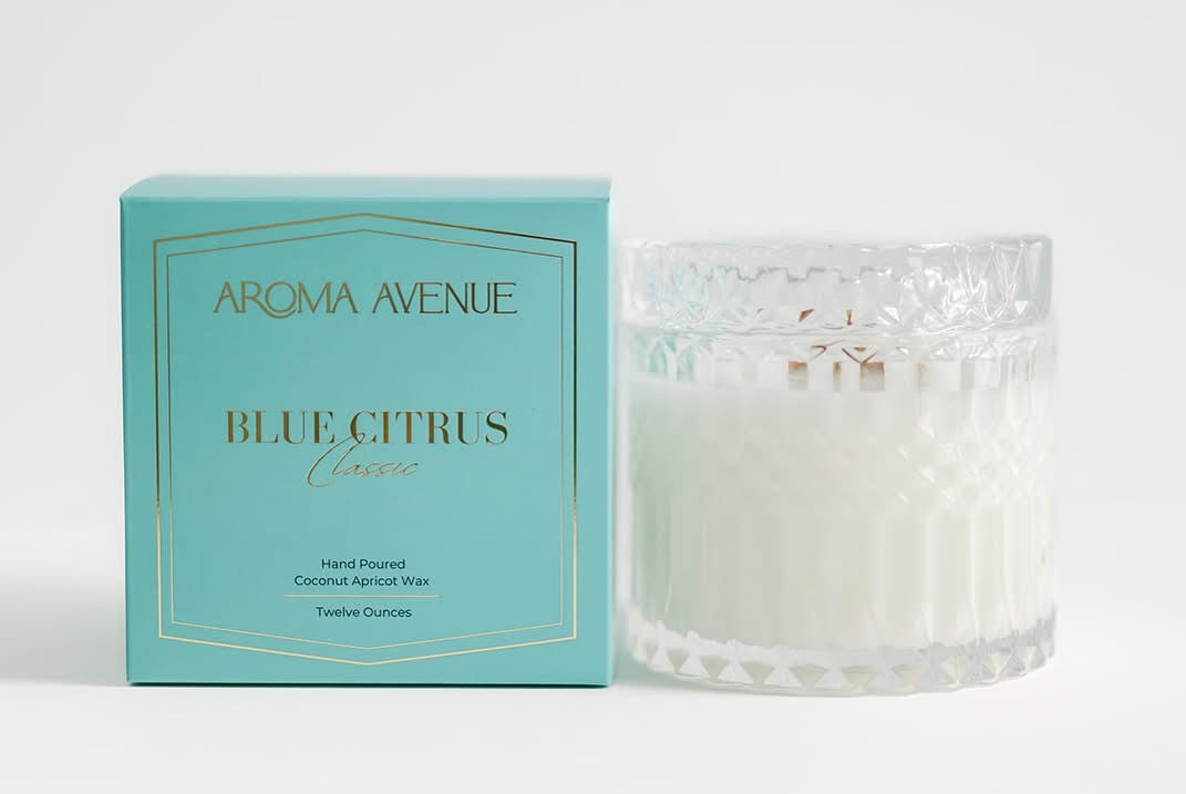 Aroma Avenue Candle- Blue Citrus