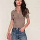 Liza Top- Taupe