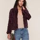 Rosa Fur Jacket- Bordeaux