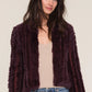 Rosa Fur Jacket- Bordeaux