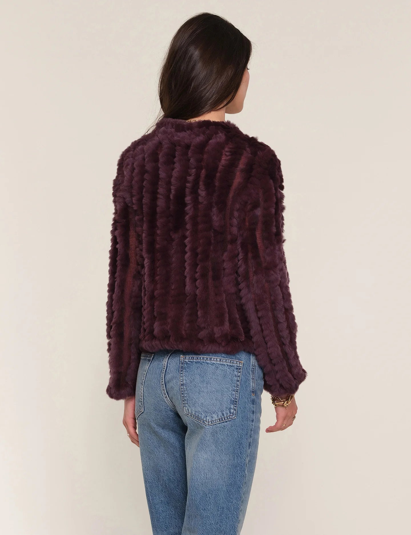 Rosa Fur Jacket- Bordeaux