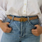 Double Oval Linked Belt- Tan