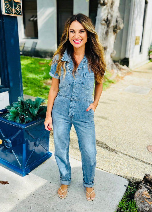 Dexter Denim Jumpsuit- River