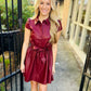 Eiza Mini Dress- Maroon