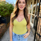Bowen Ribbed Bodysuit- Avocado
