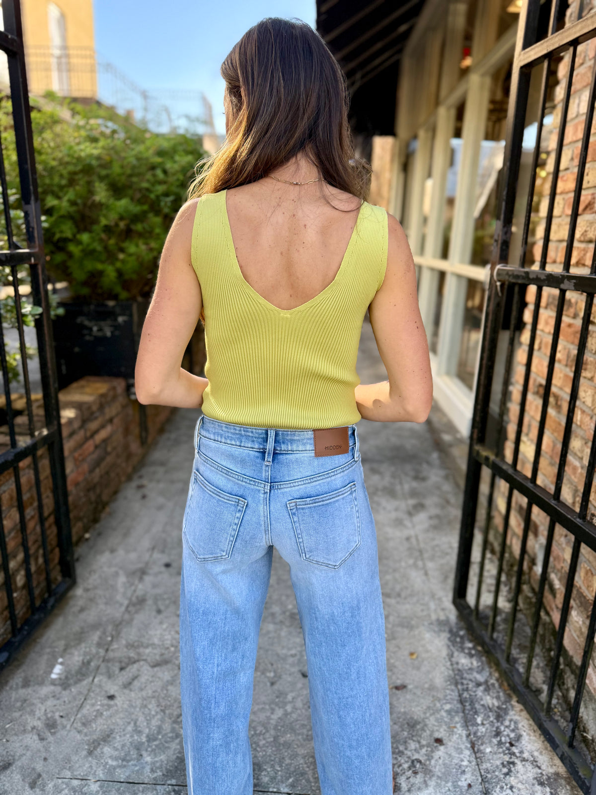 Bowen Ribbed Bodysuit- Avocado