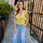 Bowen Ribbed Bodysuit- Avocado