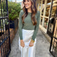 Sage Satin Maxi Skirt- Cream