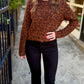Z Supply Medina Leopard Cardigan- Burnt Umber