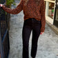 Z Supply Medina Leopard Cardigan- Burnt Umber