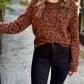 Z Supply Medina Leopard Cardigan- Burnt Umber