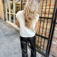 Campo Cap Sleeve Top- Ecru
