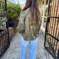 Z Supply All Day Cropped Suede Jacket- Monstera