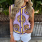 Queen LSU Knit Button Up Vest