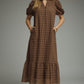 Jade Eyelet Maxi Dress- Brown