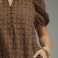 Jade Eyelet Maxi Dress- Brown