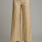 Metallic Wide Leg Pants- Gold