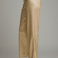 Metallic Wide Leg Pants- Gold