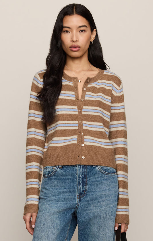 Z Supply Madina Stripe Cardigan-Golden